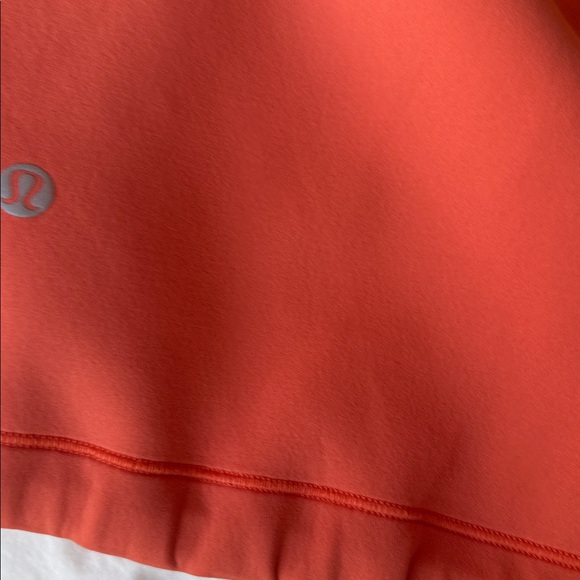 LuLu Lemon orange pullover w zip pockets on side - Picture 3 of 4